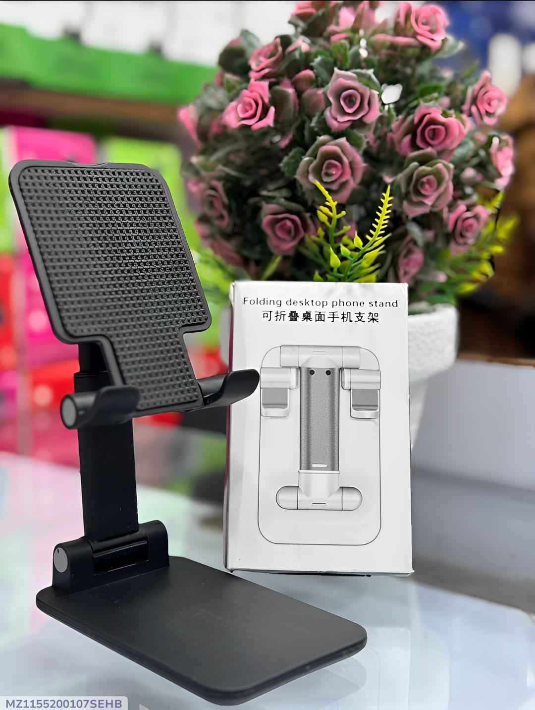 Foldable Phone Stand Black White ABS Plastic